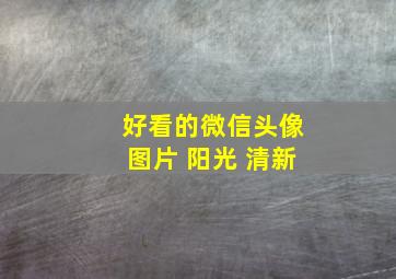 好看的微信头像图片 阳光 清新